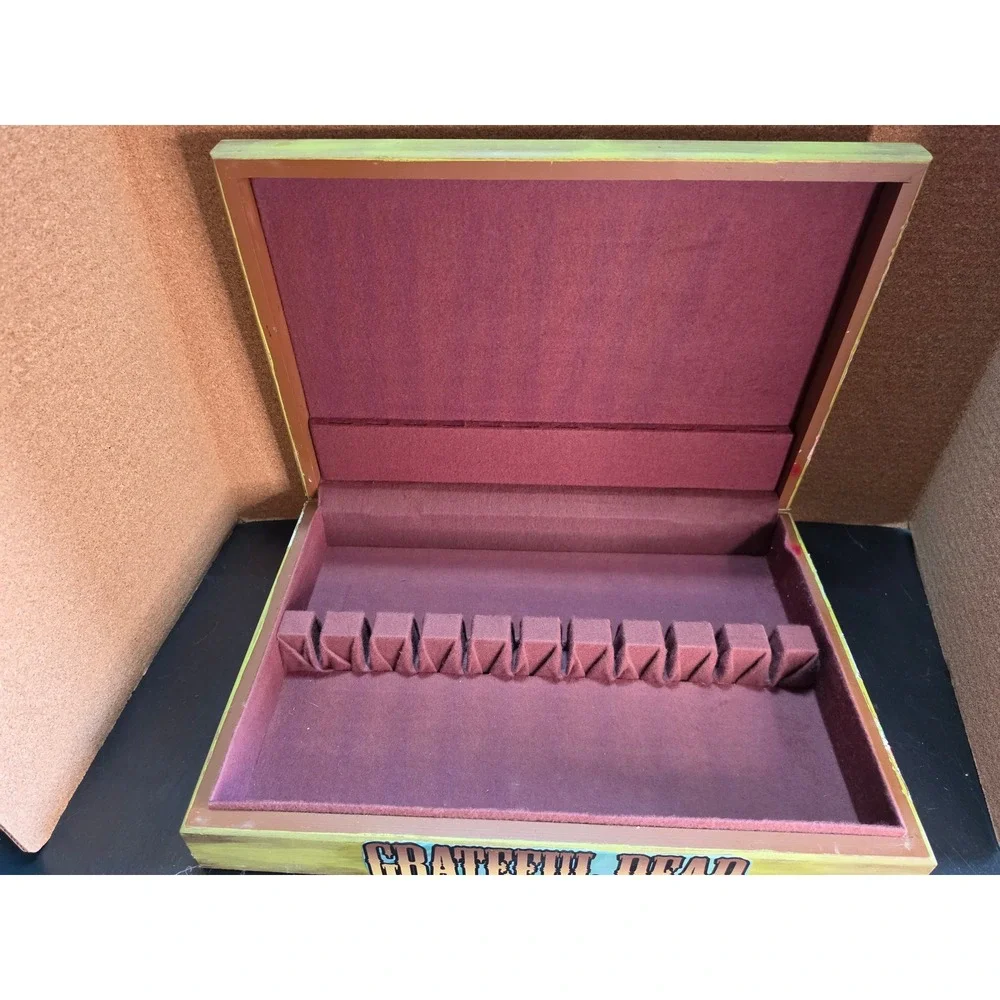 Grateful Dead Wooden Stash Box Dancing Bears Terrapin Station Psychedelic